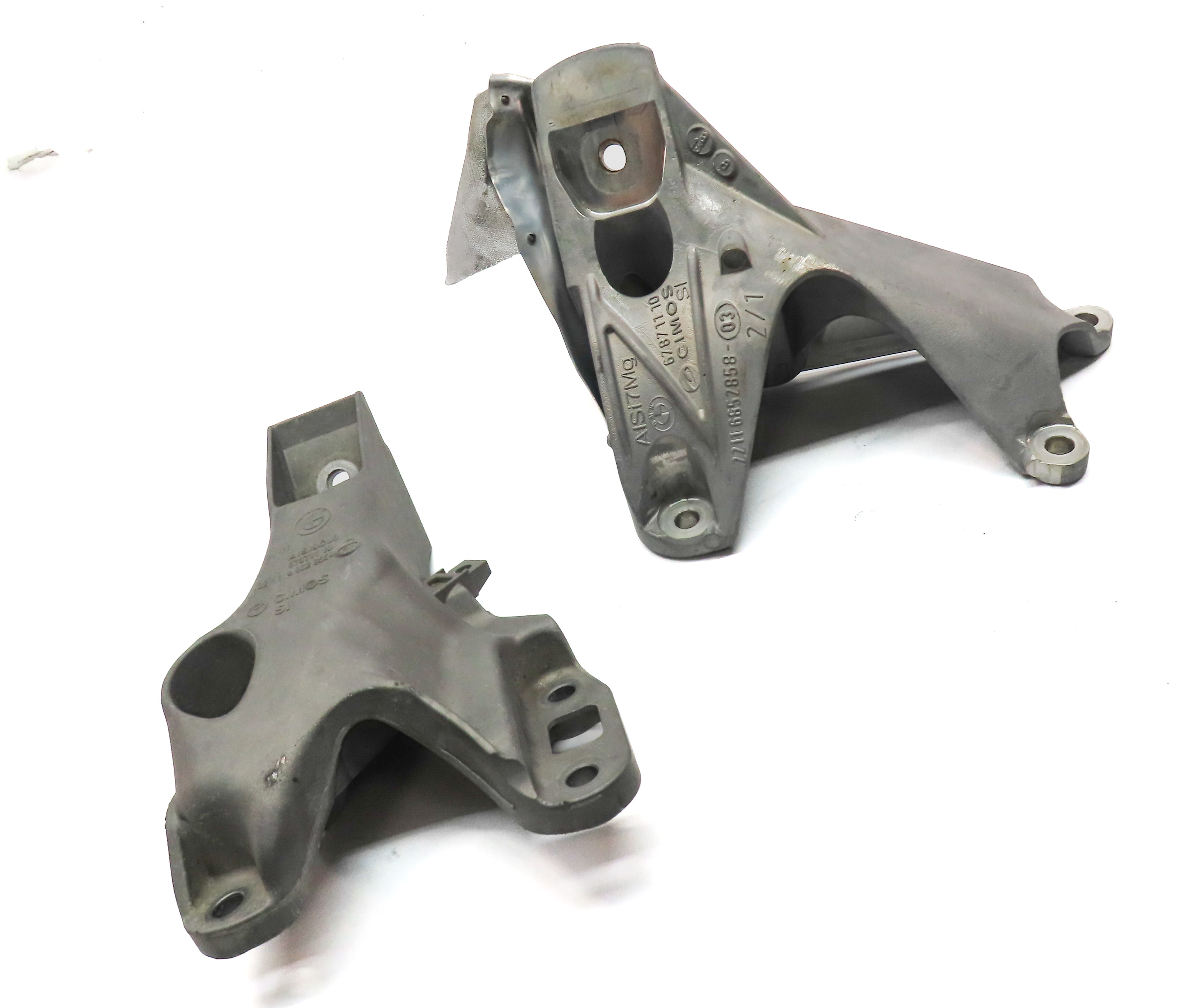 2014 BMW X5 (F15) 3.0L (N55) ENGINE LEFT & RIGHT MOTOR MOUNT BRACKET SET 2 — exact item pictured